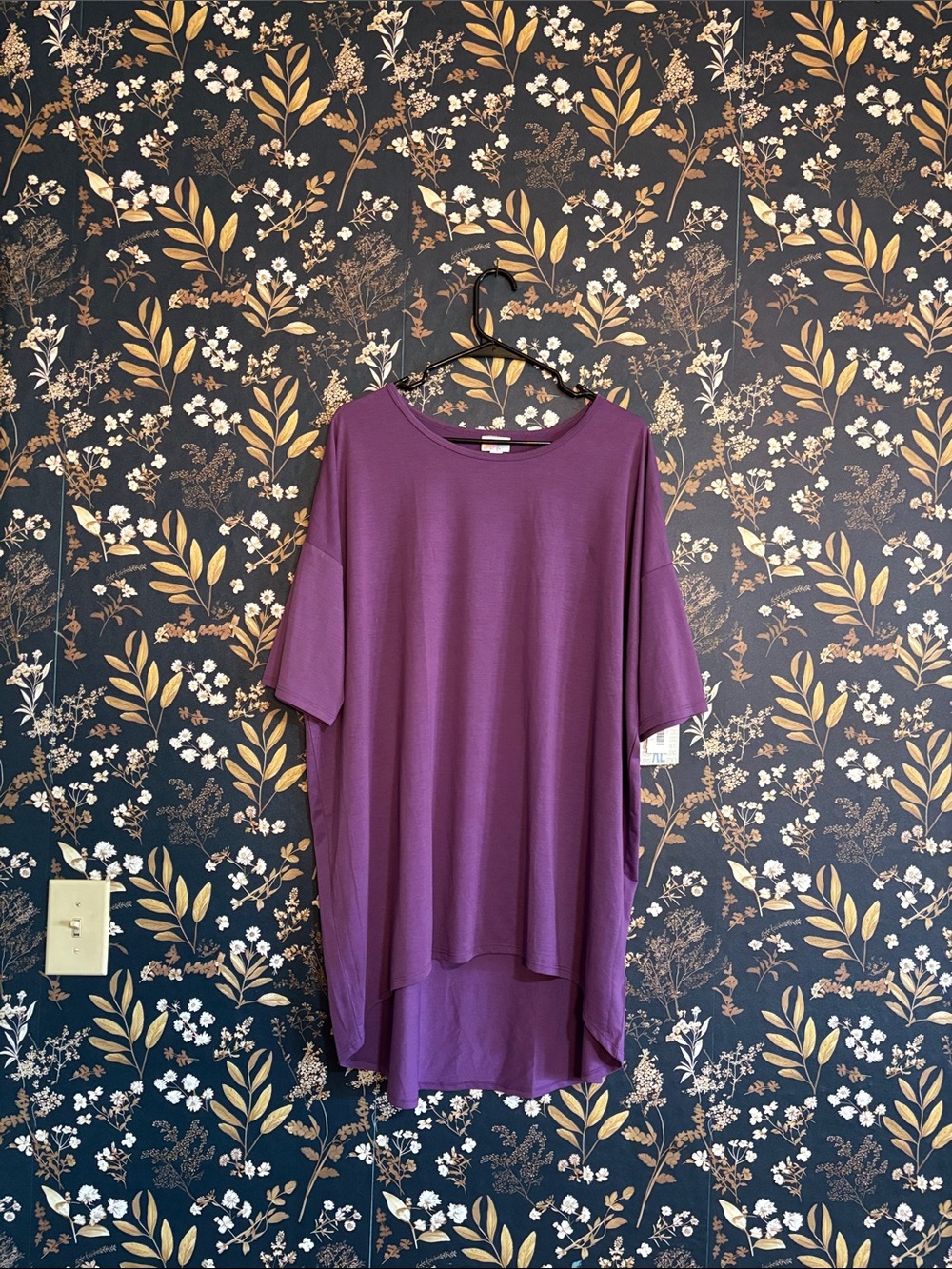 LuLaRoe Irma Oversized Purple Women’s Tunic Top Size XL
